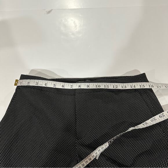 Zara Black & White Dot Print High Rise Ankle Length Dress Pants Size 6 - Picture 7 of 9